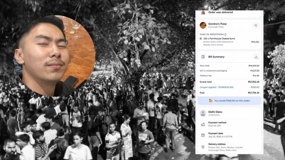 'Anyone who hasn't eaten': Nagaland man sends 150 pizzas to Jantar Mantar protesters 'Anyone who hasn't eaten': Nagaland man sends 150 pizzas to Jantar Mantar protesters