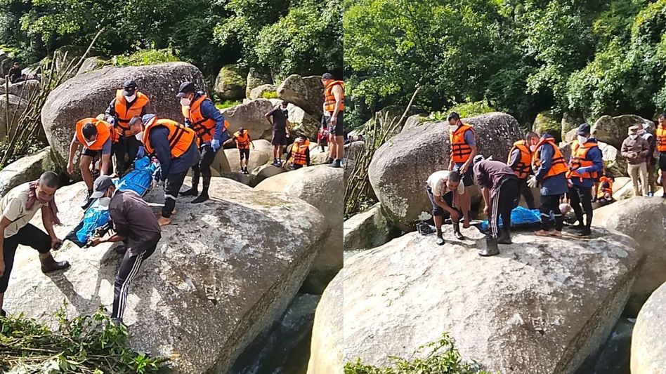 Meghalaya SDRF recovers body from Wahniangleng river after four-day search Meghalaya SDRF recovers body from Wahniangleng river after four-day search