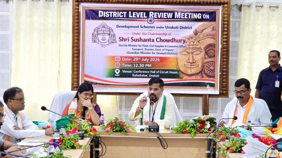 Tripura Minister reviews development projects in Unakoti, stresses tourism-led growth and employment Tripura Minister reviews development projects in Unakoti, stresses tourism-led growth and employment