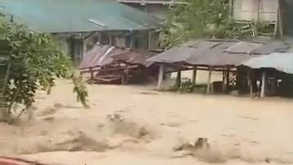 Manipur flash floods: One swept away, several areas inundated in Churachandpur Manipur flash floods: One swept away, several areas inundated in Churachandpur