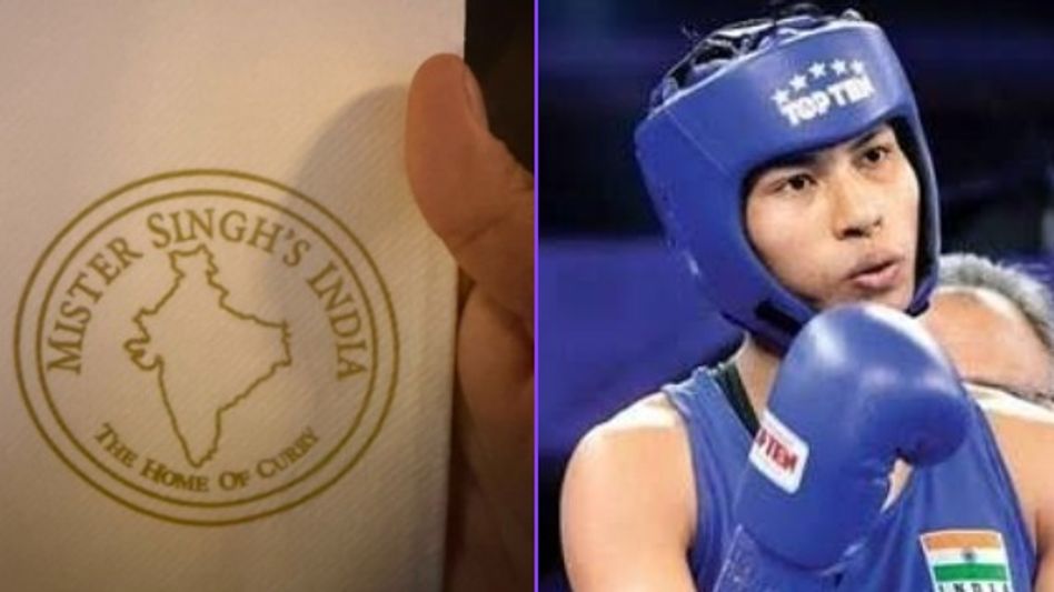 Assam boxer Lovlina flags omission of Northeast from India map on Glasgow restaurant napkins Assam boxer Lovlina flags omission of Northeast from India map on Glasgow restaurant napkins