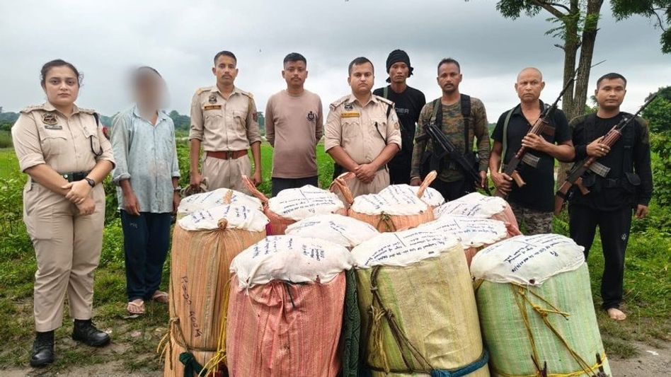 Assam's Udalguri Police seize 344.38 kg cannabis worth Rs 1.72 crore, one arrested Assam's Udalguri Police seize 344.38 kg cannabis worth Rs 1.72 crore, one arrested