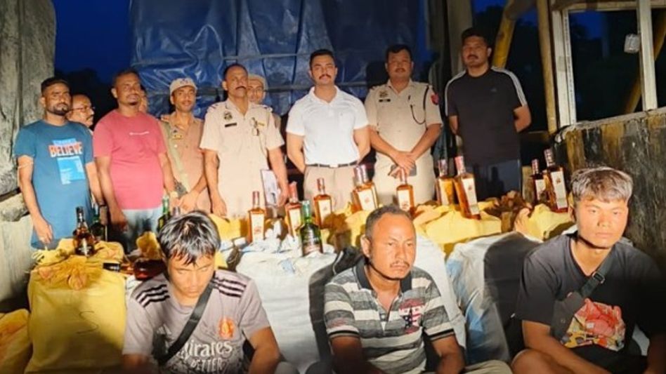 Three held with large consignment of foreign liquor during police raid in Assam's Cachar Three held with large consignment of foreign liquor during police raid in Assam's Cachar