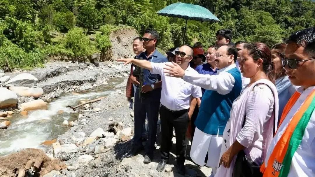JP Nadda visits flood-hit Arunachal, assures full central support for relief and rehabilitation