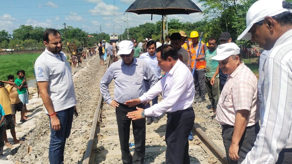 Assam: Flood-hit Simaluguri rail section restored, NFR opts for diesel operations amid safety concerns Assam: Flood-hit Simaluguri rail section restored, NFR opts for diesel operations amid safety concerns