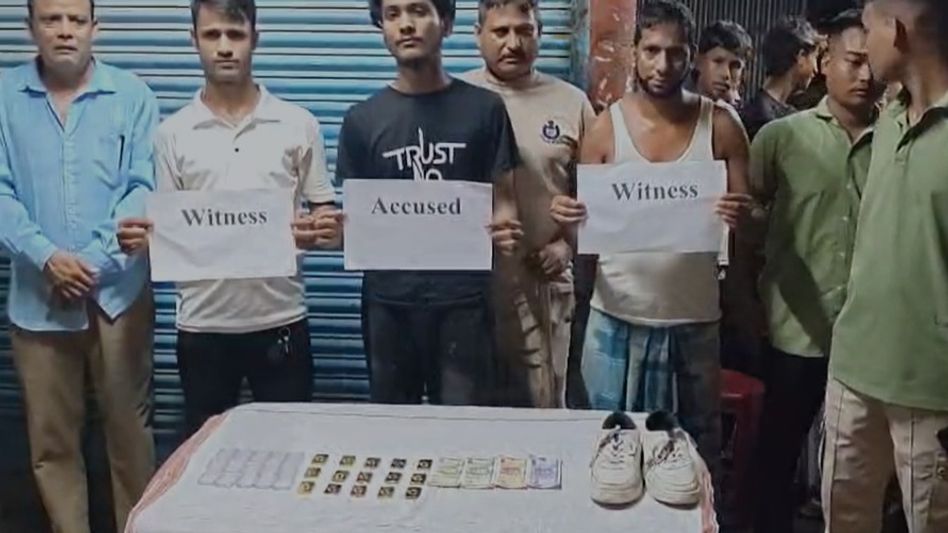 Assam: 15 gold biscuits hidden inside shoes seized in Sribhumi’s Patharkandi, one arrested Assam: 15 gold biscuits hidden inside shoes seized in Sribhumi’s Patharkandi, one arrested