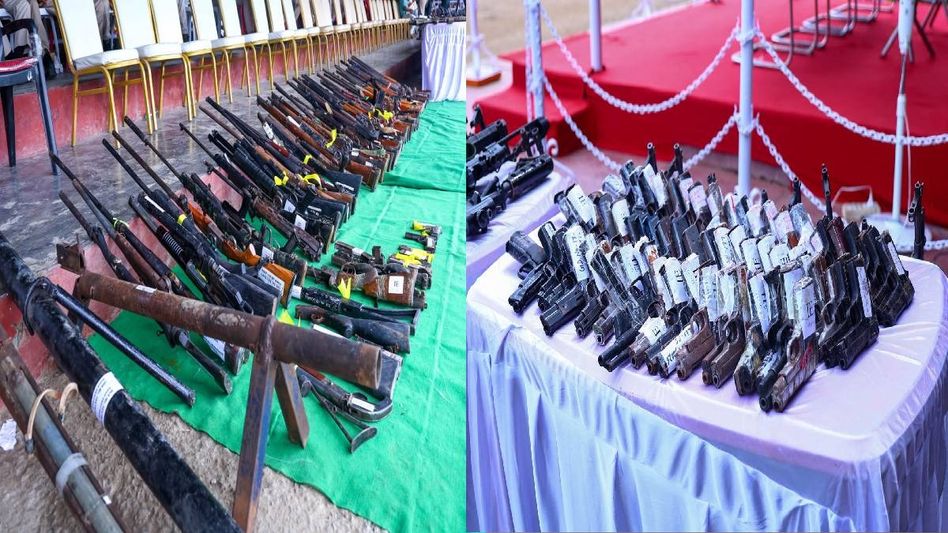 Manipur recovers 1422 arms, 7010 ammunition rounds since February amid intensified peace efforts Manipur recovers 1422 arms, 7010 ammunition rounds since February amid intensified peace efforts