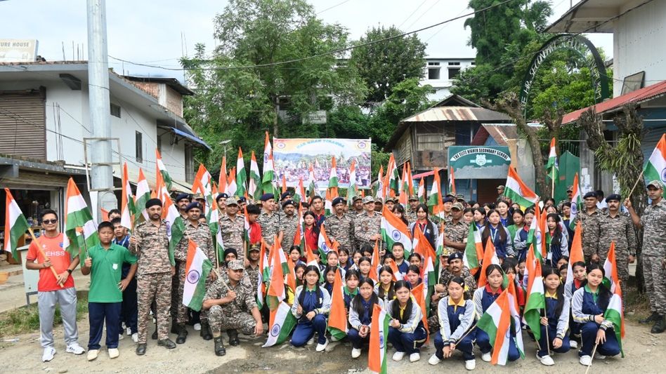 Amid conflict, CRPF and students join Tiranga rally in Manipur’s Kangpokpi Amid conflict, CRPF and students join Tiranga rally in Manipur’s Kangpokpi