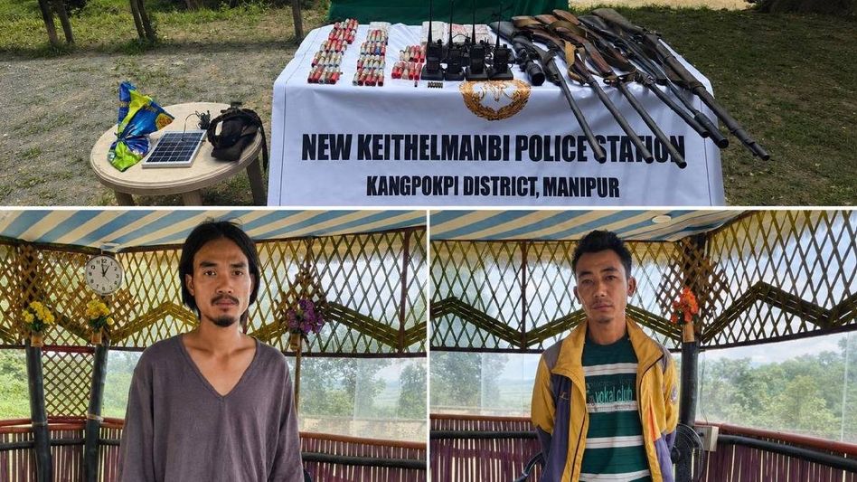 Security forces recover .22 Rifle, guns and 158 cartridges in Manipur's Kangpokpi during search operation Security forces recover .22 Rifle, guns and 158 cartridges in Manipur's Kangpokpi during search operation