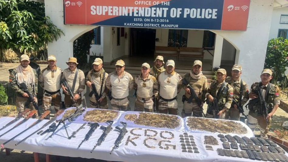 Over 2,000 live rounds, 5 firearms recovered in Manipur search operation Over 2,000 live rounds, 5 firearms recovered in Manipur search operation