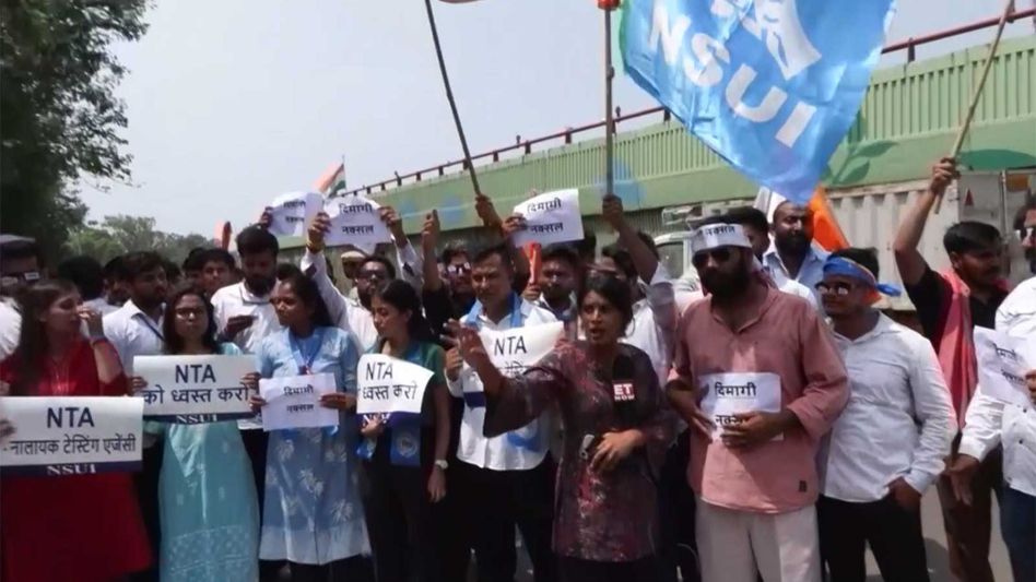 UGC-NET irregularities: NSUI stages protest in Delhi, clashes break out UGC-NET irregularities: NSUI stages protest in Delhi, clashes break out
