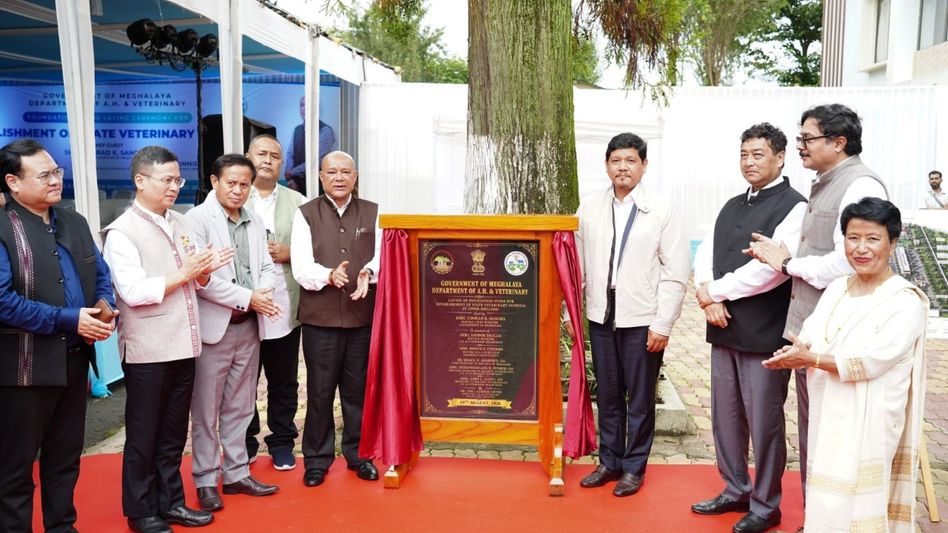 Meghalaya CM lays foundation for Rs 65 crore State Veterinary Hospital Meghalaya CM lays foundation for Rs 65 crore State Veterinary Hospital