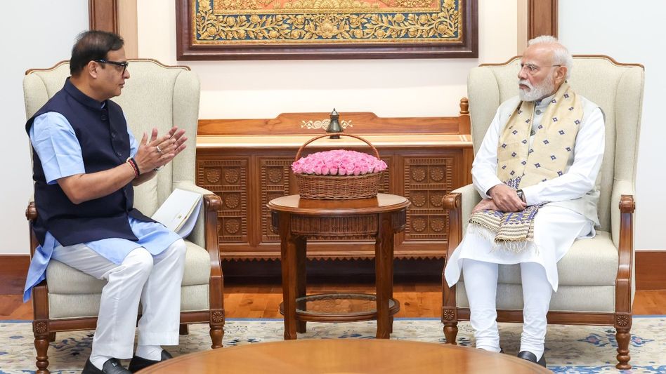 Assam CM meets PM Modi in Delhi, discusses flood recovery and first 100 days Assam CM meets PM Modi in Delhi, discusses flood recovery and first 100 days