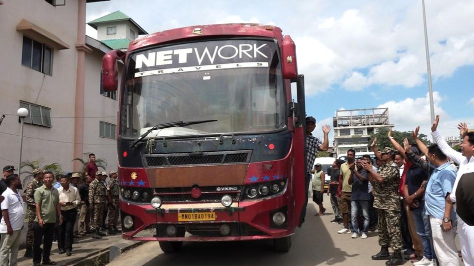 Imphal-Guwahati bus service resumes after early three years Imphal-Guwahati bus service resumes after early three years