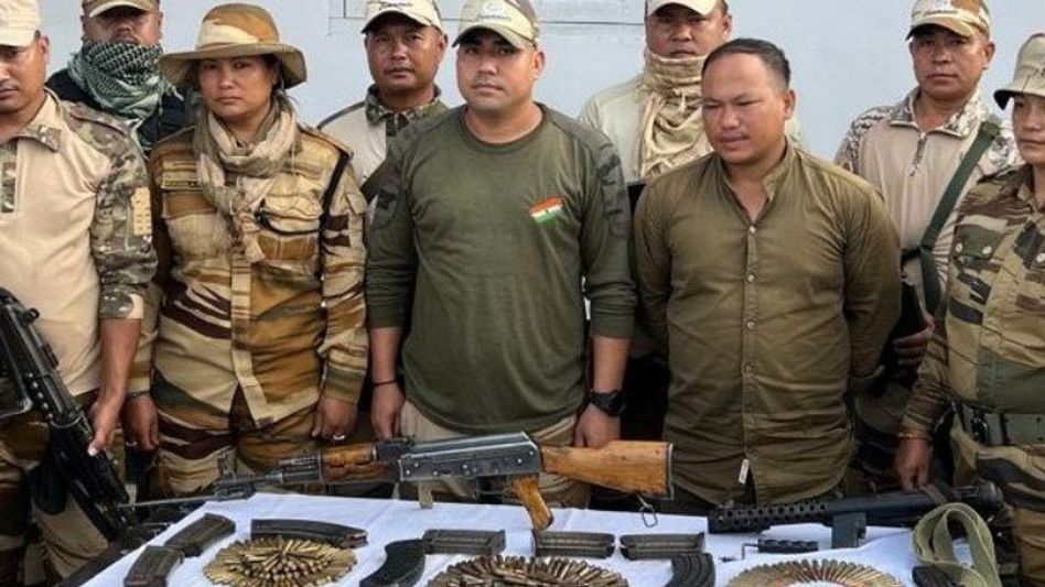 Manipur security forces arrest RPF/PLA cadre in Imphal East, recover AK rifle, SMG and 737 rounds Manipur security forces arrest RPF/PLA cadre in Imphal East, recover AK rifle, SMG and 737 rounds