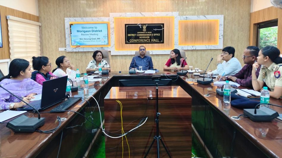 Assam Chief Electoral Officer reviews EVM, logistics and election cell preparedness in Morigaon Assam Chief Electoral Officer reviews EVM, logistics and election cell preparedness in Morigaon