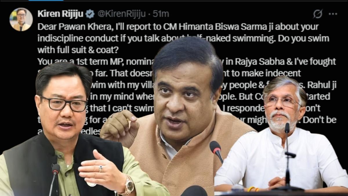 ‘Do you swim with full suit and coat?’: Kiren Rijiju threatens to report Pawan Khera to Himanta