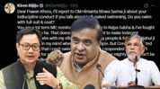 ‘Do you swim with full suit and coat?’: Kiren Rijiju threatens to report Pawan Khera to Himanta ‘Do you swim with full suit and coat?’: Kiren Rijiju threatens to report Pawan Khera to Himanta