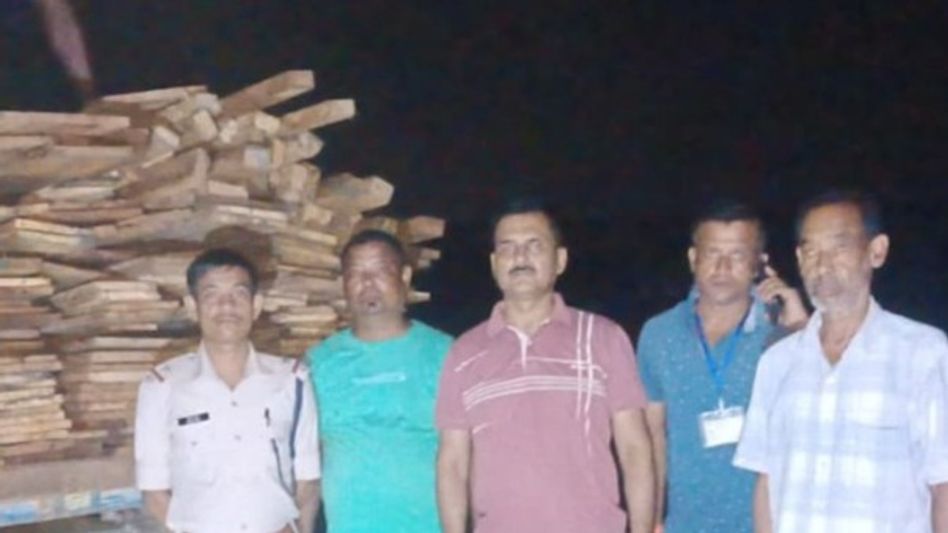 Forest Department cracks down on illegal timber smuggling in Assam's Bihpuria Forest Department cracks down on illegal timber smuggling in Assam's Bihpuria