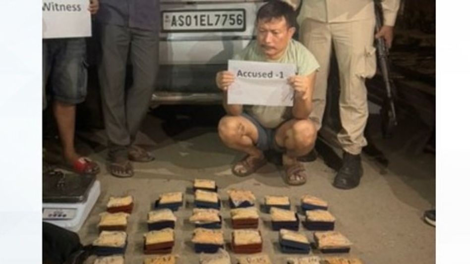 Assam Police Lance Naik Kiran Sinha arrested by STF in drug case Assam Police Lance Naik Kiran Sinha arrested by STF in drug case