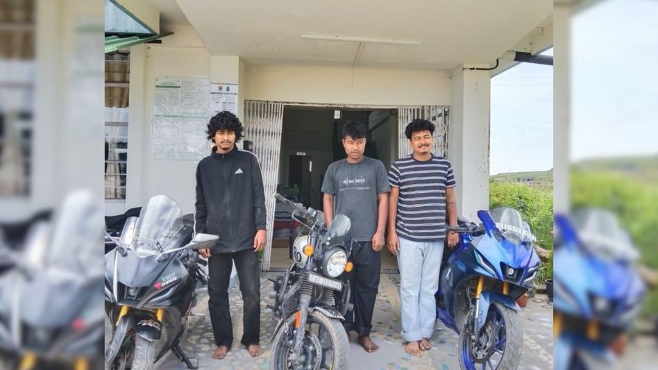 Assam trio held in Meghalaya with suspected stolen motorcycles, one escapes Assam trio held in Meghalaya with suspected stolen motorcycles, one escapes
