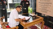 Assam CM pays tribute to fallen soldiers at Assam Regiment War Memorial in Shillong Assam CM pays tribute to fallen soldiers at Assam Regiment War Memorial in Shillong