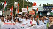 Assam Congress stages statewide protests against proposed reduction of Kaziranga ESZ Assam Congress stages statewide protests against proposed reduction of Kaziranga ESZ