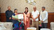 Manipur CM hosts outgoing Chief Secretary Dr Puneet Kumar Goel Manipur CM hosts outgoing Chief Secretary Dr Puneet Kumar Goel
