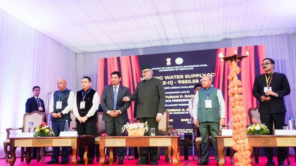 Vice President C. P. Radhakrishnan lays foundation stones for Rs 1,010-crore projects in Meghalaya Vice President C. P. Radhakrishnan lays foundation stones for Rs 1,010-crore projects in Meghalaya