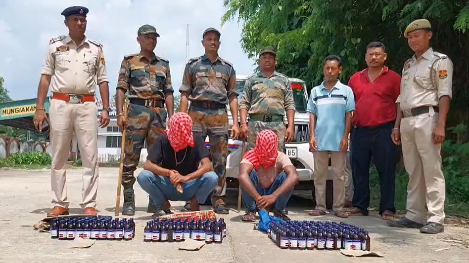 Two Bihar youths detained with banned cough syrup worth Rs 1 lakh in Tripura Two Bihar youths detained with banned cough syrup worth Rs 1 lakh in Tripura