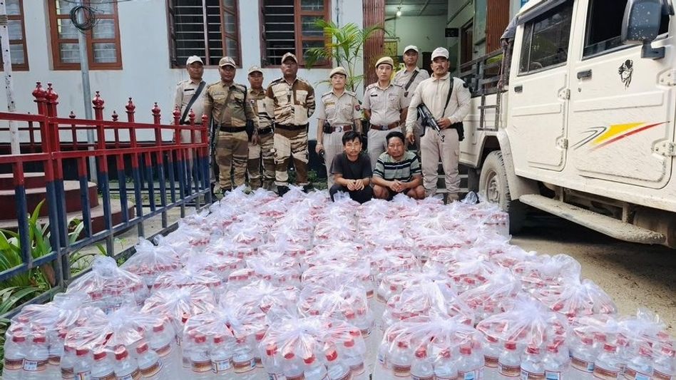 Manipur Police seize 1,000 litres of DIC liquor in Moidangpok, two detained Manipur Police seize 1,000 litres of DIC liquor in Moidangpok, two detained