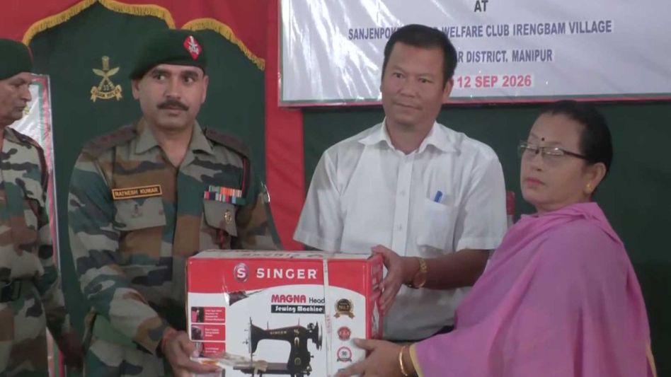 Assam Rifles distributes sewing machines to 22 women in Manipur village Assam Rifles distributes sewing machines to 22 women in Manipur village