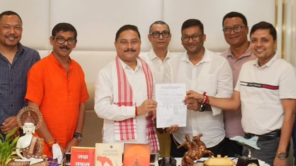 BJP formally hands over party ticket to Devasish Sharma for Assam's Nagaon Lok Sabha bypoll BJP formally hands over party ticket to Devasish Sharma for Assam's Nagaon Lok Sabha bypoll