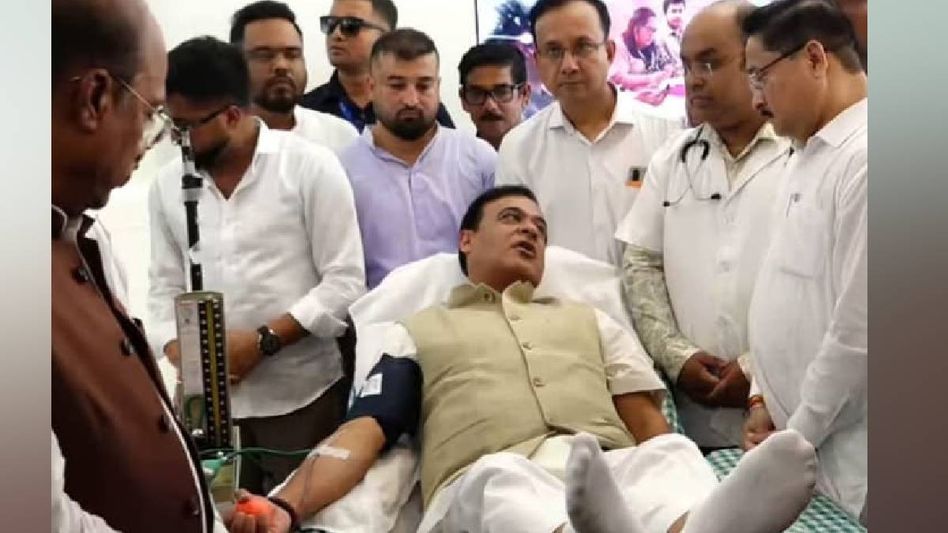 Himanta Biswa Sarma donates blood at BJP office in Guwahati to mark Zubeen Garg’s death anniversary Himanta Biswa Sarma donates blood at BJP office in Guwahati to mark Zubeen Garg’s death anniversary