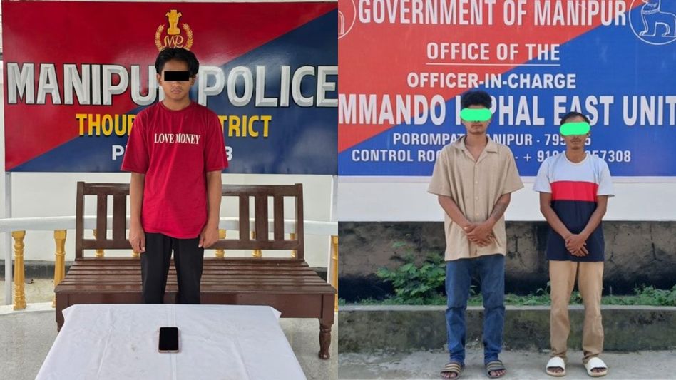 Manipur Police arrest three KCP cadres, recover arms and grenade in separate operations Manipur Police arrest three KCP cadres, recover arms and grenade in separate operations