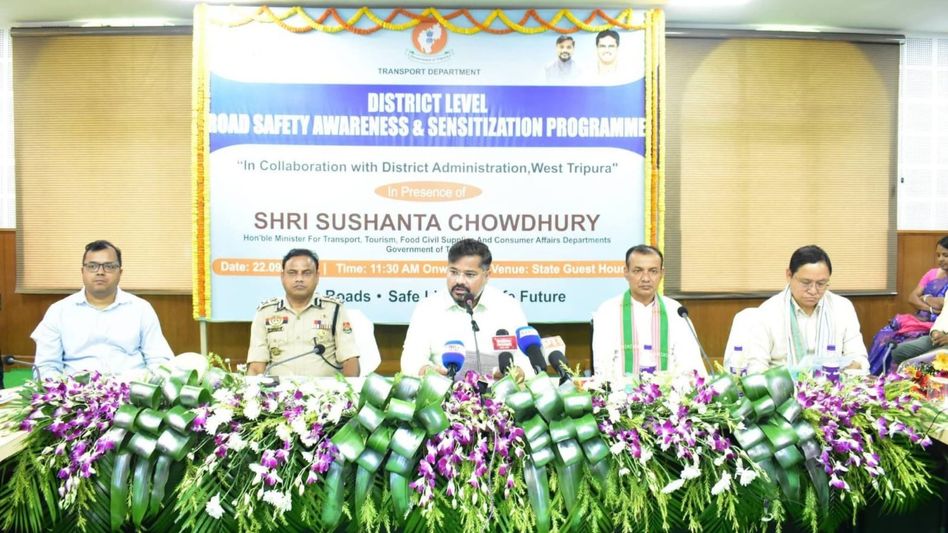 Road accidents, fatalities decline in Tripura; transport minister stresses safety awareness Road accidents, fatalities decline in Tripura; transport minister stresses safety awareness