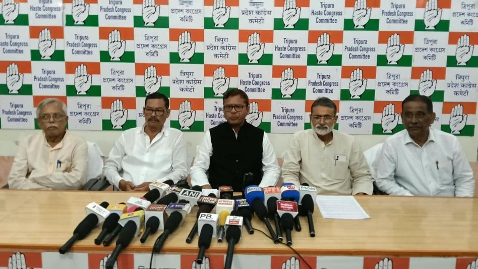 Tripura Congress alleges BJP using administrative machinery to influence Village Committee polls Tripura Congress alleges BJP using administrative machinery to influence Village Committee polls