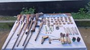 Arms, explosives recovered during search operation in Imphal East Arms, explosives recovered during search operation in Imphal East