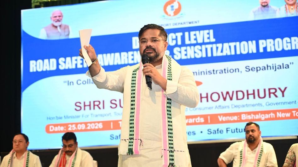 Road safety awareness key to reducing accidents: Tripura Transport Minister Road safety awareness key to reducing accidents: Tripura Transport Minister