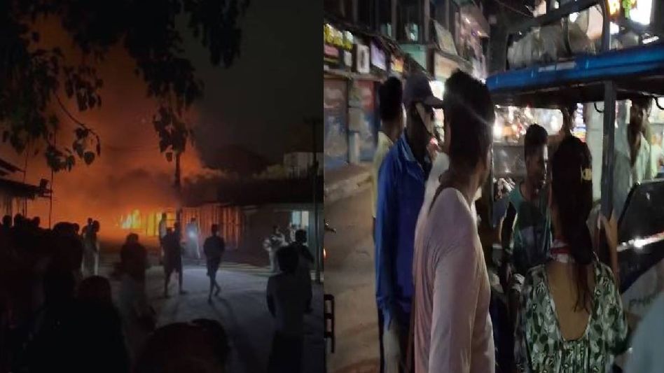 Assam: Massive fire breaks out at Dangtal market in Chirang, over 15 shops gutted Assam: Massive fire breaks out at Dangtal market in Chirang, over 15 shops gutted