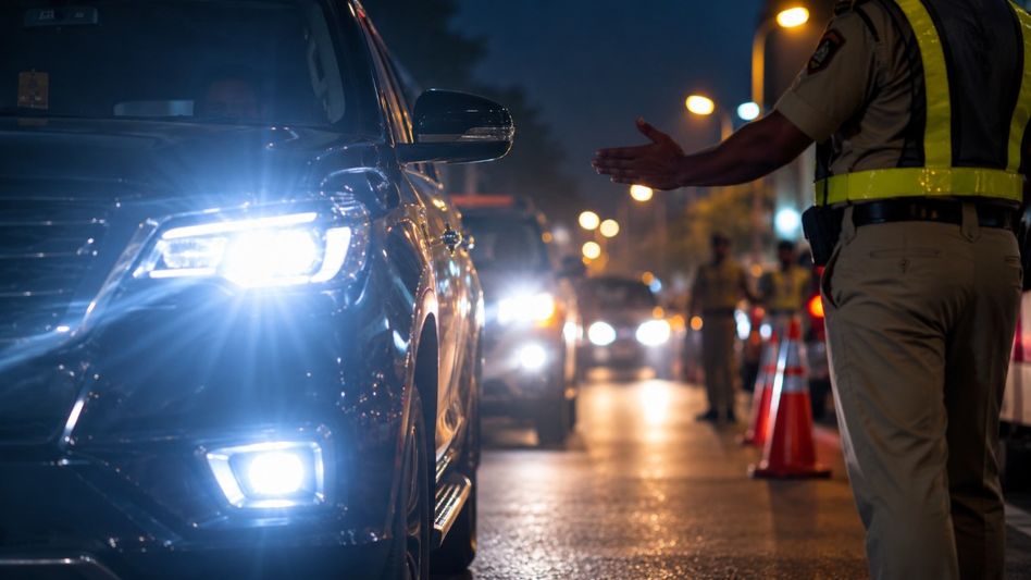 Tripura Traffic Police announces drive against dazzling, modified vehicle lights; tightens vigil Tripura Traffic Police announces drive against dazzling, modified vehicle lights; tightens vigil