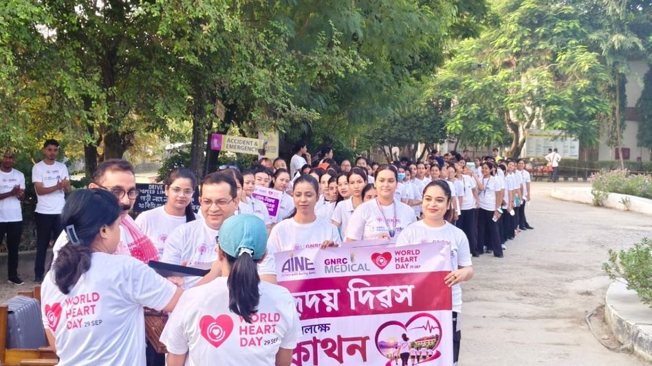 Over 200 participate in GNRC walkathon in Guwahati to mark World Heart Day Over 200 participate in GNRC walkathon in Guwahati to mark World Heart Day