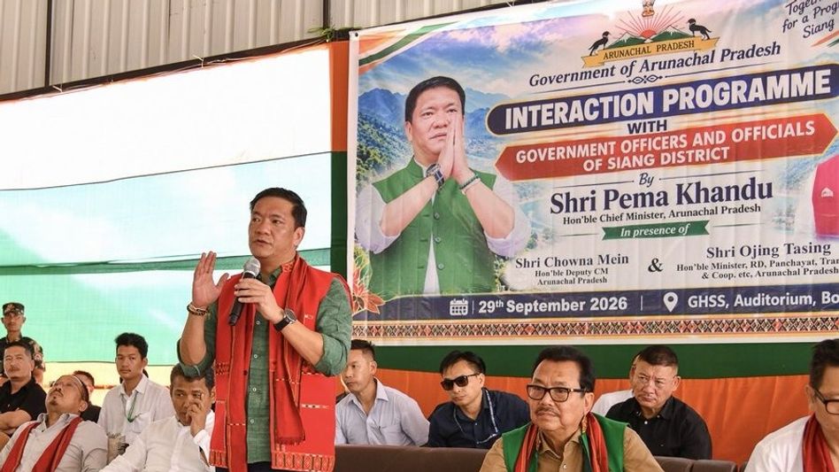 Arunachal CM interacts with Siang District officials at Boleng, calls for collective responsibility Arunachal CM interacts with Siang District officials at Boleng, calls for collective responsibility