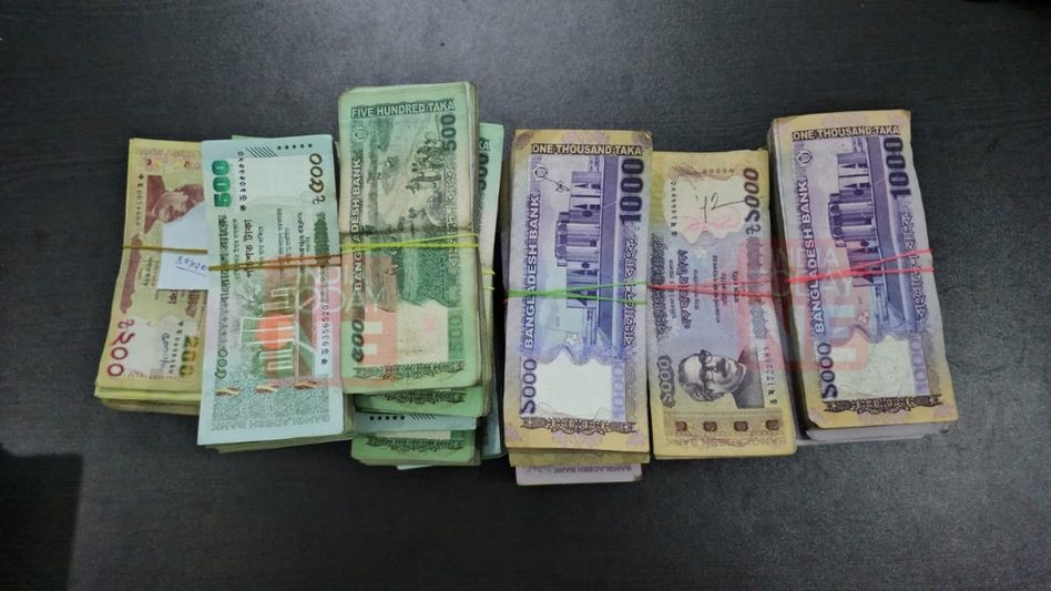 Rs 24.50 lakh in Bangladeshi currency seized near Tripura-Bangladesh border, one held Rs 24.50 lakh in Bangladeshi currency seized near Tripura-Bangladesh border, one held
