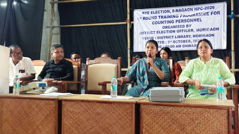 First round of counting personnel training held in Assam's Morigaon ahead of Nagaon bypoll First round of counting personnel training held in Assam's Morigaon ahead of Nagaon bypoll