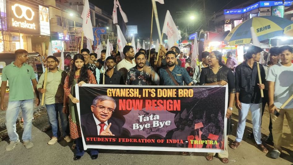 SFI Tripura demands resignation of CEC Gyanesh Kumar; accuses him of undermining democratic rights SFI Tripura demands resignation of CEC Gyanesh Kumar; accuses him of undermining democratic rights