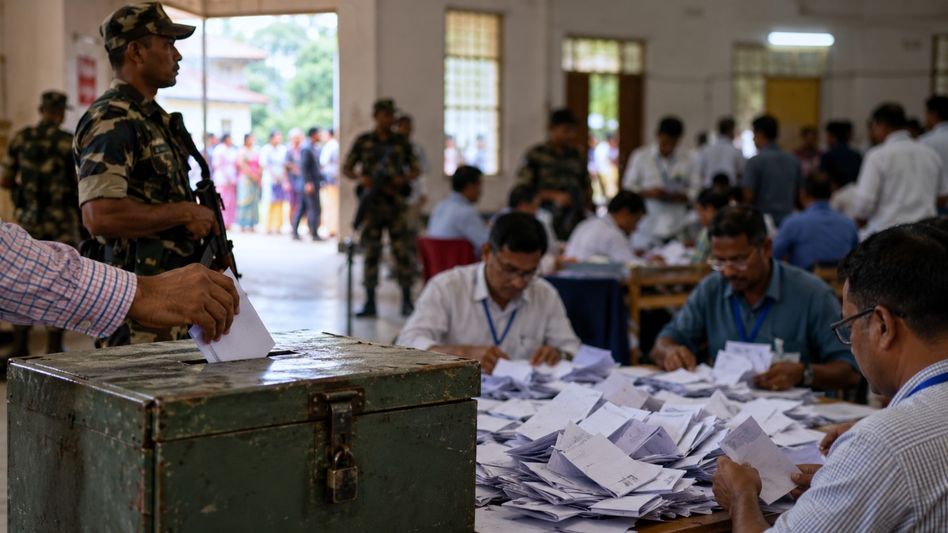 Tripura village committee poll counting begins amid tight security Tripura village committee poll counting begins amid tight security