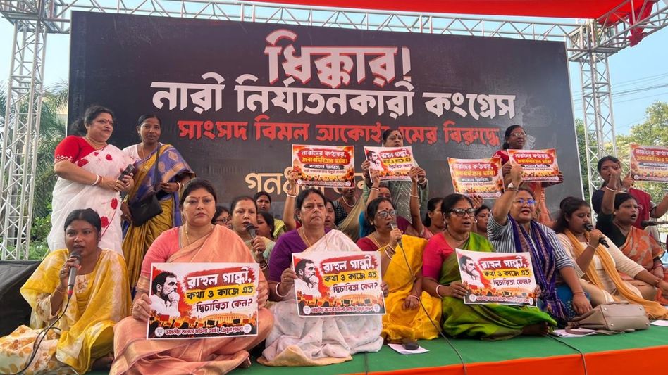 Tripura BJP leader demands Bimol Akoijam’s resignation, leads protest against Congress Tripura BJP leader demands Bimol Akoijam’s resignation, leads protest against Congress