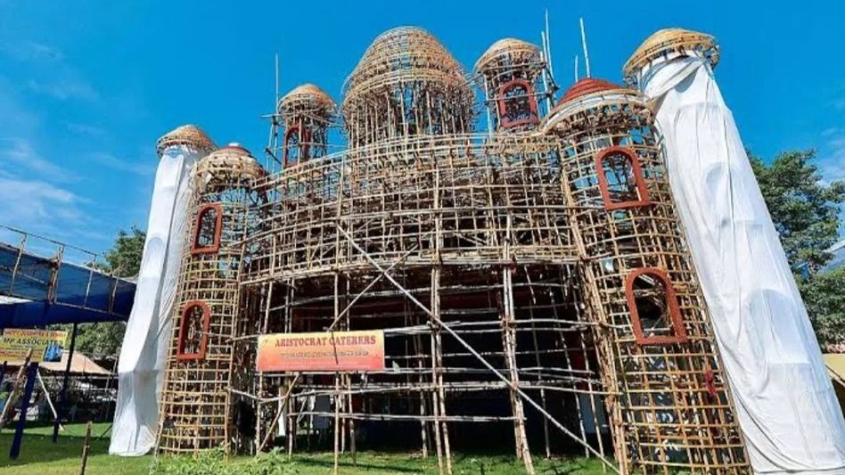 Tripura Durga Puja pandal to use lakhs of broken glass pieces to deliver message of hope Tripura Durga Puja pandal to use lakhs of broken glass pieces to deliver message of hope