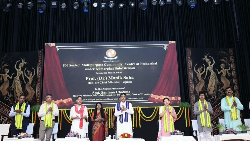 Tripura CM inaugurates and lays foundation stones for 21 projects worth over Rs 40 crore Tripura CM inaugurates and lays foundation stones for 21 projects worth over Rs 40 crore
